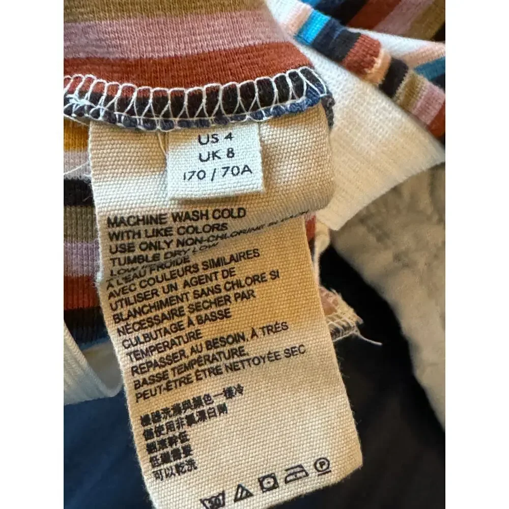 FREE PEOPLE Pants, Size 4, Striped, colorful, wide leg, high waist